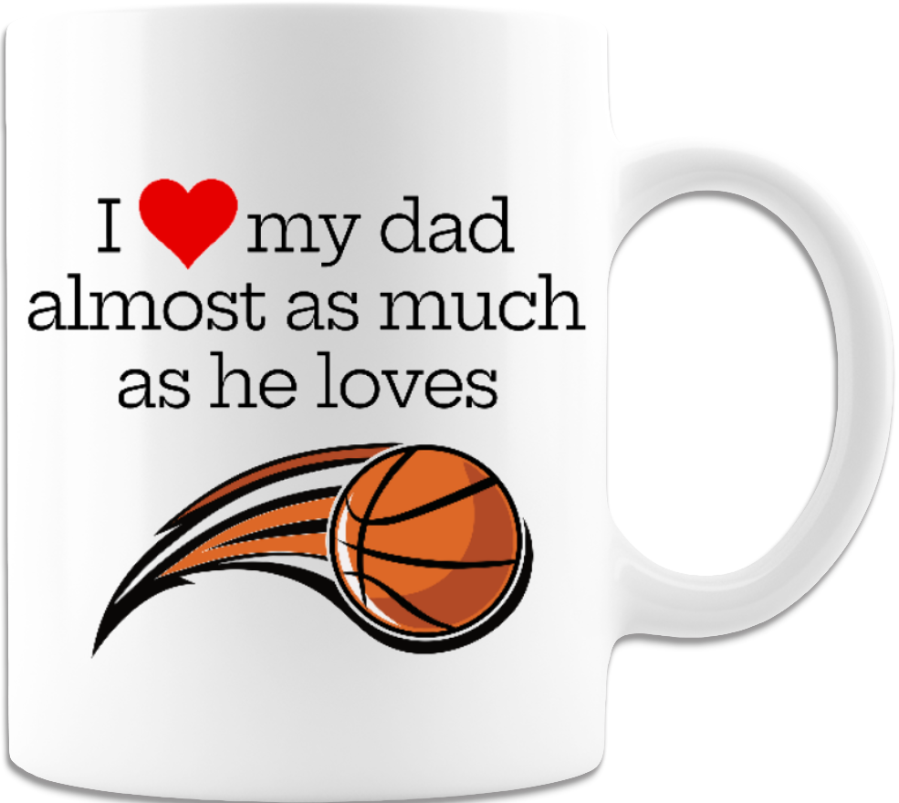 Basketball Fanatic Father’s Day Funny Coffee Mug Gift from Son or Daughter